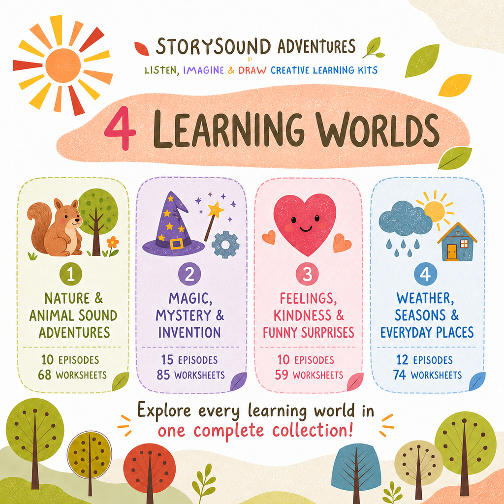 Complete StorySound Adventures Collection  47 Stories + 286 Printable Worksheets