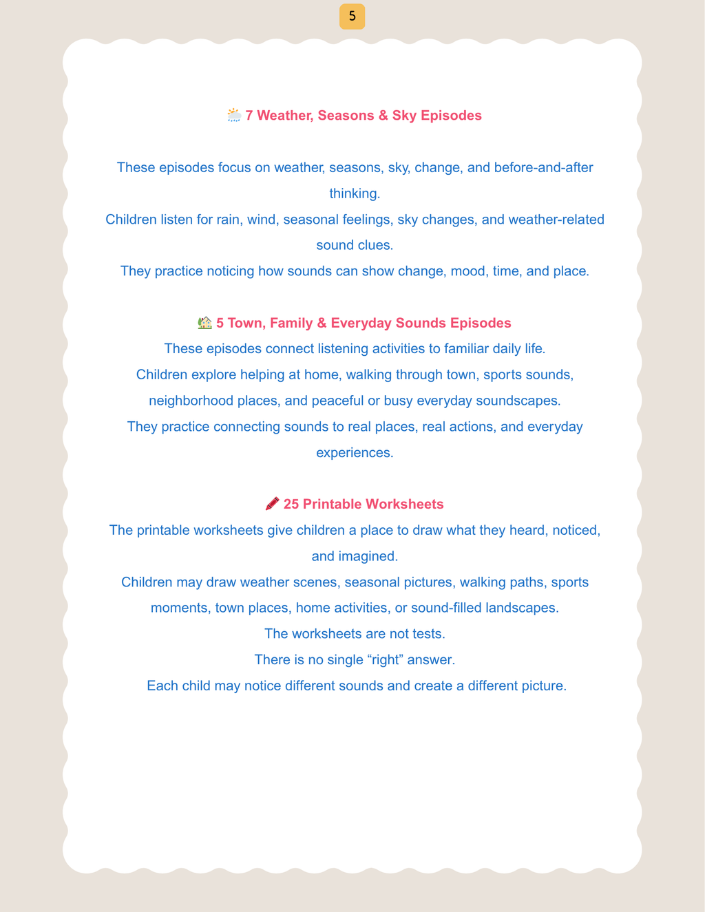 Weather, Seasons & Everyday Places