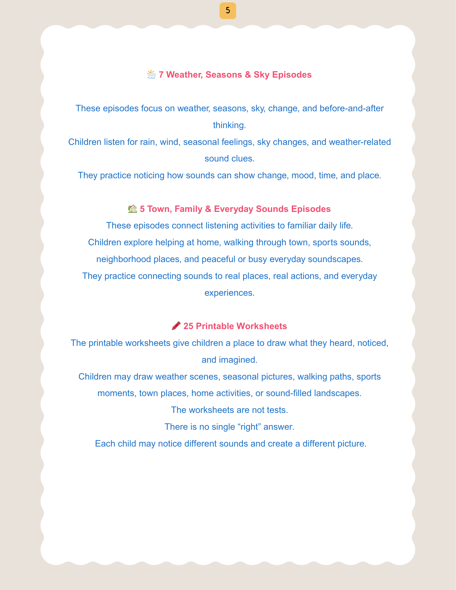 Weather, Seasons & Everyday Places
